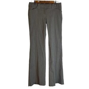 Vintage Women's Express Gray Stiped Editor Pants Wide Leg 8